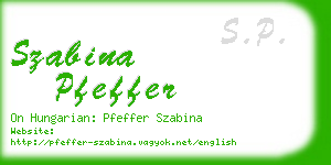 szabina pfeffer business card